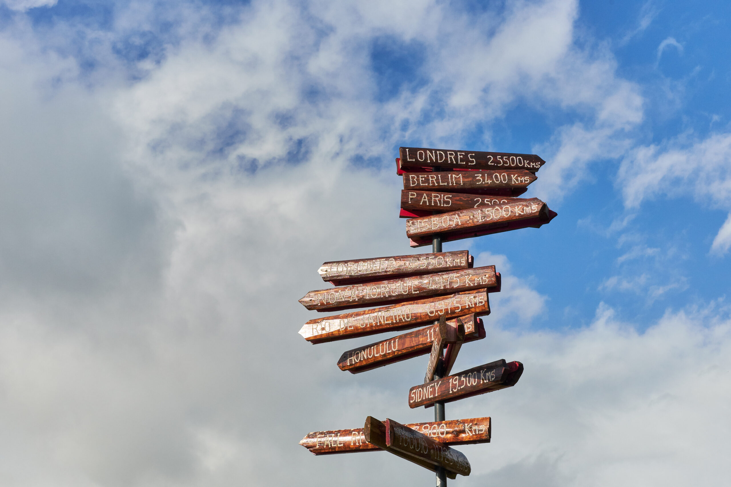 distance-indicators-to-cities-in-the-background-blue-sky