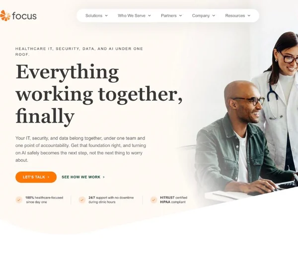 Focus Solutions website homepage