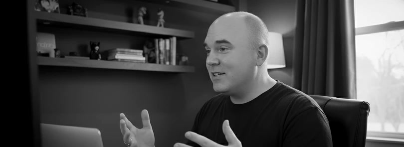 Rodney Warner talking with someone on a video call